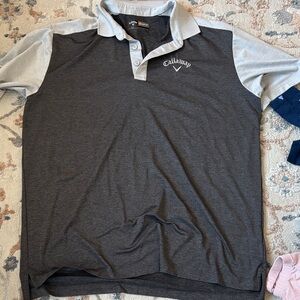 Callaway Two-Tone Gray Polo Shirt